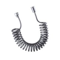 Magideal - Manguera De Ducha Flexible Con Resorte, Manguera De Ducha Flexible En Espiral Telescópica Antigiro Para Baño, Rociador De Bidé Con Cabezal De Ducha De Gris Oscuro