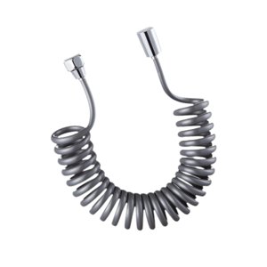 Magideal - Manguera De Ducha Flexible Con Resorte, Manguera De Ducha Flexible En Espiral Telescópica Antigiro Para Baño, Rociador De Bidé Con Cabezal De Ducha De Gris Oscuro