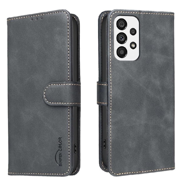 Funda Billetera para Samsung Galaxy A33 Protección RFID y Soporte Ajustable Negro