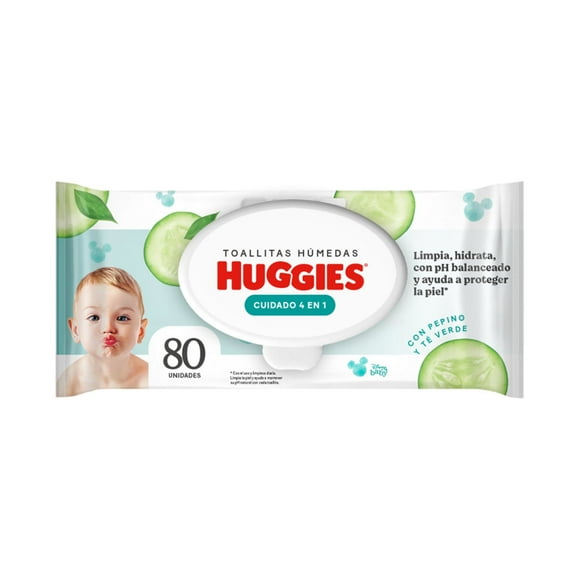 Toallitas Húmedas Huggies Cuidado 4 en 1, 80 Un