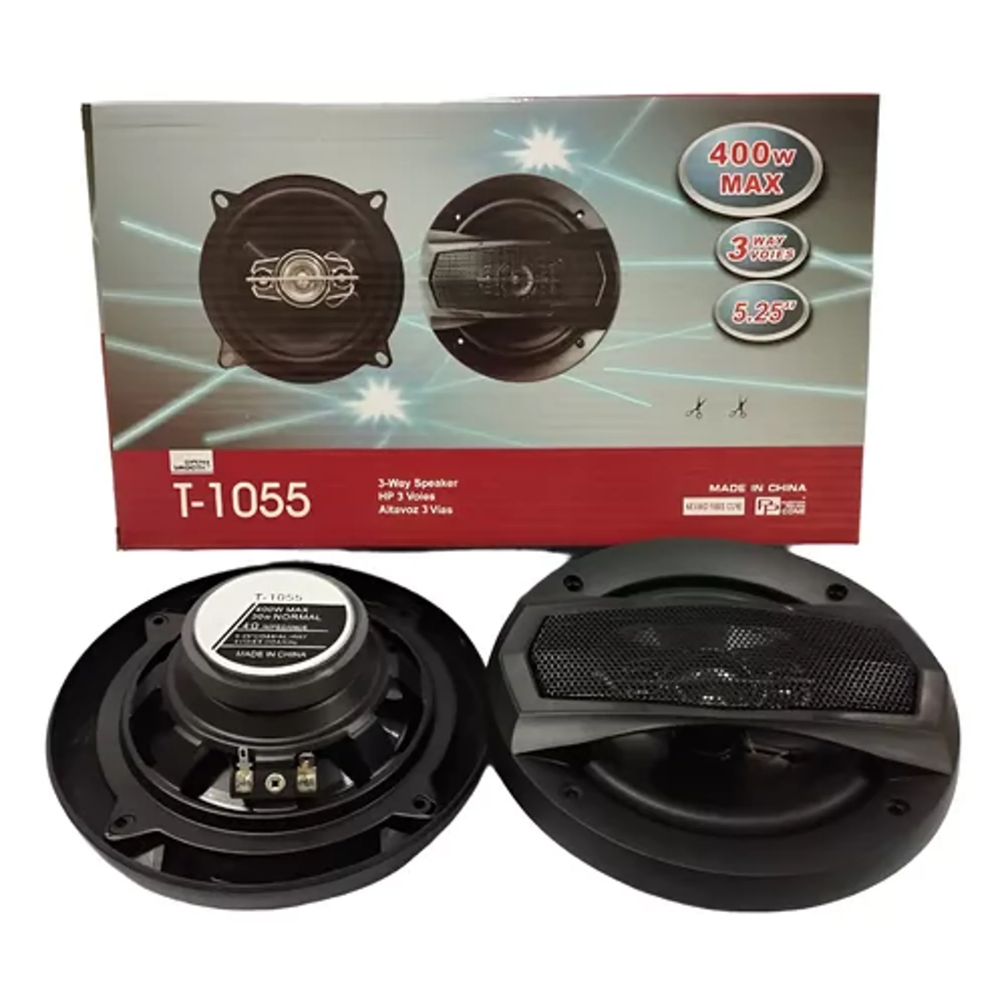 Genérico - Kit 2 Parlantes Auto Redondo 400w