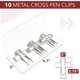 thumbnail image 2 of Mr. Pen Clips metálicos para bolígrafo con diseño de cruz, 10 unidades, plateados, 2 of 3