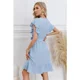 thumbnail image 3 of Vestido Corto Mujer Manga Corta Casual Eventos Cuello V 3332, 3 of 3