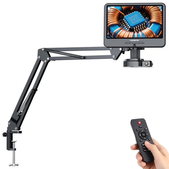 Microscopio LINKMICRO LM109A con pantalla LCD de 10.1" y 260x, luz LED de 56
