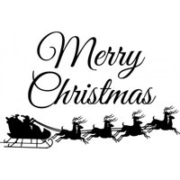 Rienda Libre Graphics - Decomural Merry Christmas Santa Reindeer Ws-50015
