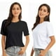 thumbnail image 1 of Pack 3 Camiseta Básica Manga Corta Con Bambú Mujer 2Negro+1Blanco Talla L, 1 of 3