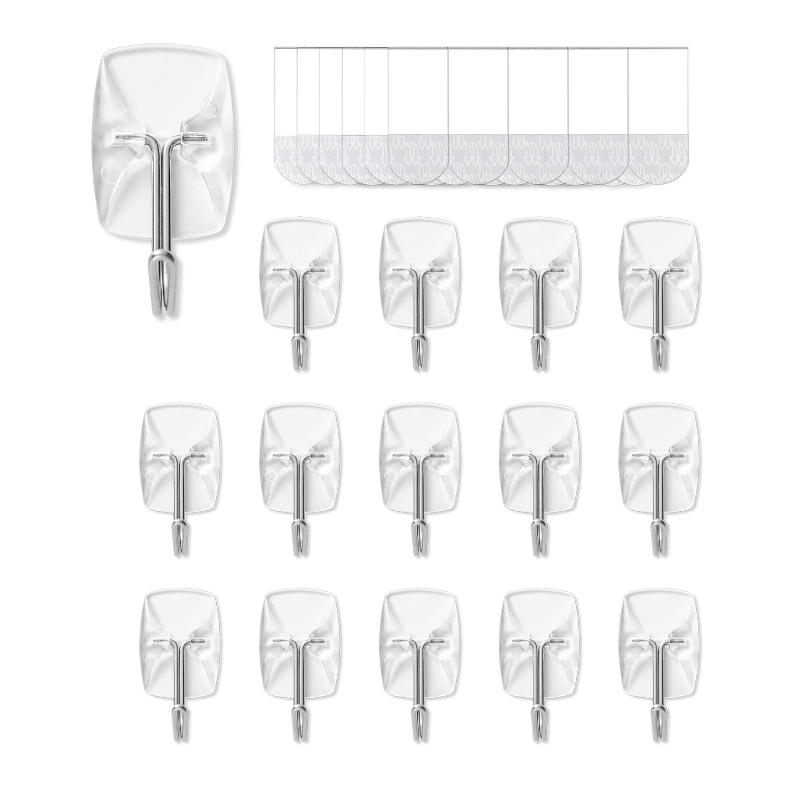 Ganchos De Pared Movelyst 15 Ganchos Pequeños Con 30 Tiras Adhesivas