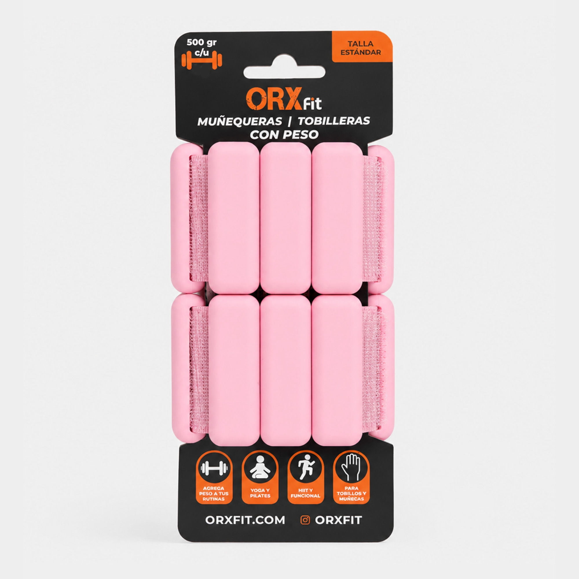 Muñequeras Tobilleras con Peso Rosada ORXfit