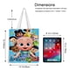 thumbnail image 5 of Loo Loo Kids Bolso de tela con estampado de lienzo para mujer, bolsa de compras reutilizable y estética, con cremallera interior, regalo para mujer,40*45cm., 5 of 6