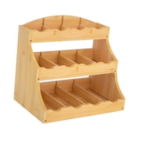 Magideal - Organizador De Bolsitas De Té, Soporte Para Cápsulas De Café, Soporte De Madera Para Condimentos, Estante Para Gabinetes, Encimeras, Cocinas Y Salas D