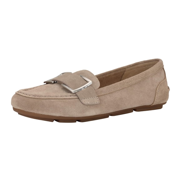 Zapatos Calvin Klein Lydia para mujer, gamuza, color topo, talla 6