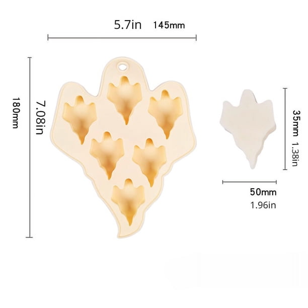 1pc Halloween Silicone Mold, 3D Fondant Mold For DIY Pudding Chocolate Candy Desserts Gummy Handmade Soap Polymer Clay Ice Cube, Cake Decorating Supplies, Baking Supplies, Kitchen Items