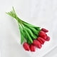 thumbnail image 4 of Ramos De 9 Tulipanes Flores Artificiales Decoración Hogar rojo Talla Única, 4 of 5