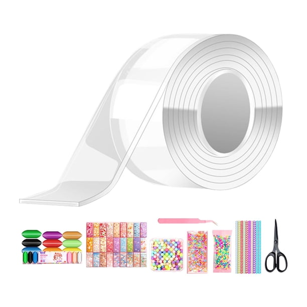 Cinta Adhesiva De Doble Cara Con Burbujas De Soplado, Cinta Adhesiva Sin Rastro, Juguete Sensorial, Cinta Para Manualidades DIY Con Herramientas Completas
