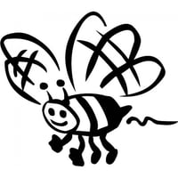 Rienda Libre Graphics - Decomural Cartoon Bumble Bee Childrens Insects Ws-17323