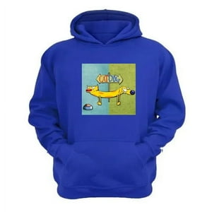 Genérico - Polerón Canguro Cat Dog Azul Talla Xs Unisex