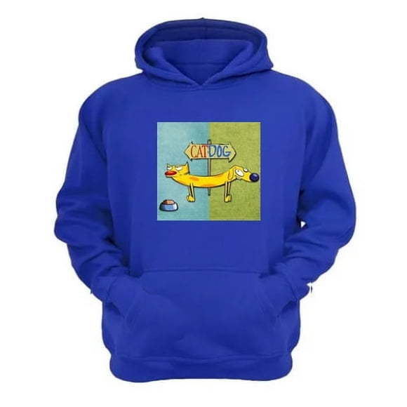 Polerón Canguro Cat Dog Azul Talla Xl Unisex