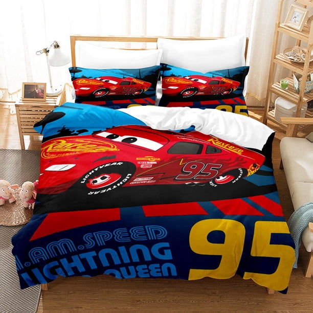 Cars Series 3-piece Digital Print Duvet Cover Pillowcase Bedding3-Piece Bedding Set (1 Duvet Cover + 2 Pillow Shams)