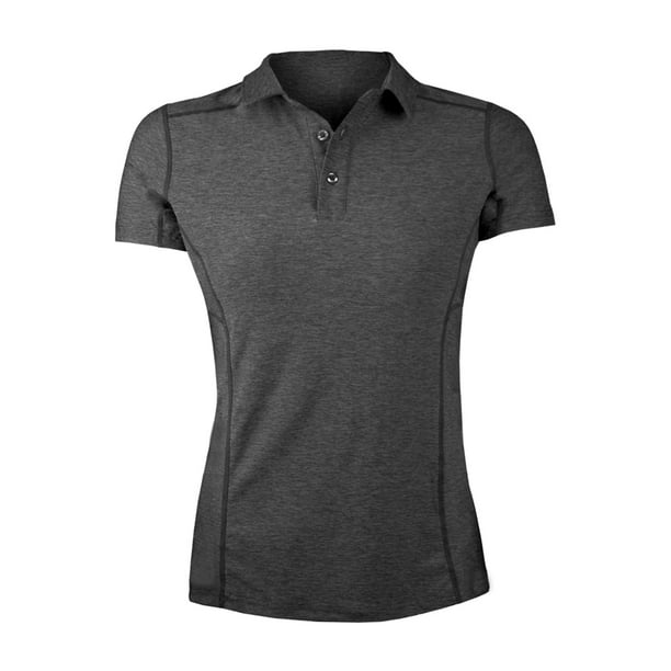 Polera Dry Fit Con Cuello Manga Corta Mujer