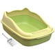 thumbnail image 3 of Caja De Arena Para Gatos Semicerrada Para Mascotas Peque?as, Material PP, Antisalpicaduras, Parte Superior Abierta, Verde, 3 of 5