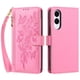 thumbnail image 2 of Funda Billetera Floral en Relieve samsung galaxy S25 edge con Tarjetero y Cremallera Rosa, 2 of 6