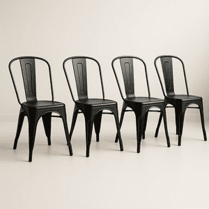 Klik Muebles - Pack De 4 Sillas Tolix Negras