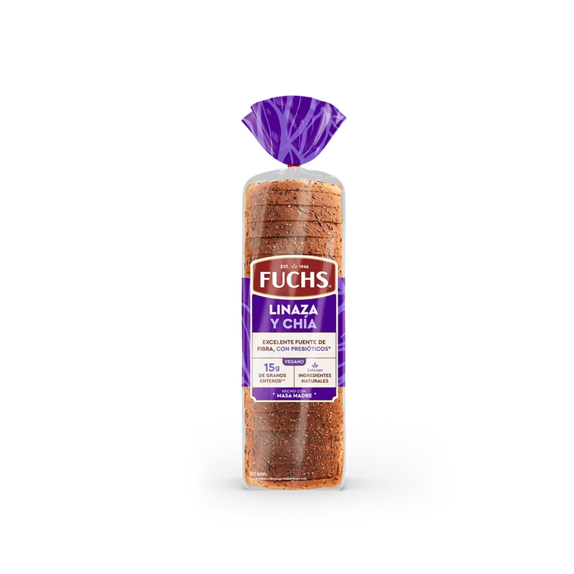 Pan De Molde Linaza Chía 600 g Fuchs