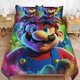 thumbnail image 1 of Super Mario 3-Piece Comforter Set for Bedroom Super Mario Bedding Set for Kids Adults Soft Microfiber Duvet Cover Set with Zipper Closure, 1 of 5