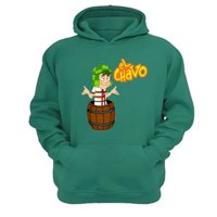 Genérico - Poleron Canguro El Chavo Del 8 Verde Aguamarina Talla S Unisex