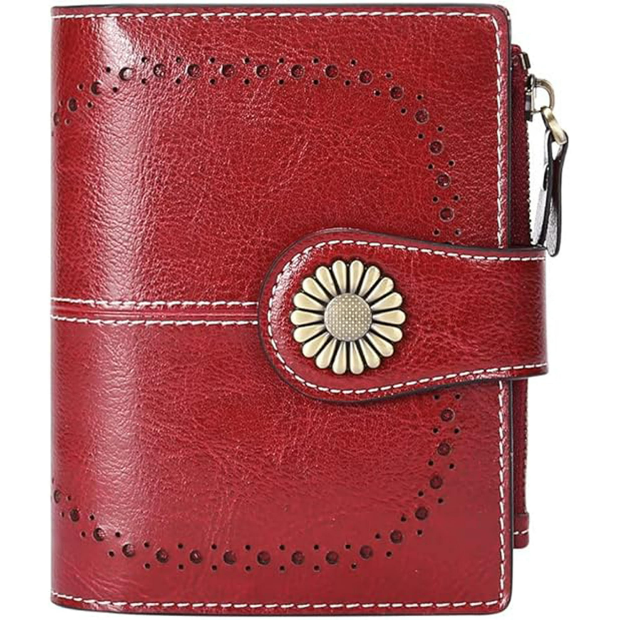 Veat00l - Cartera Para Mujer De, Con Bloqueo Rfid, Billetera Pequeño Con Cremallera, Monedero De Dama Minimalista, Tarjetero Moda De Gran Capacidad, Regalos Para Chicas Y Mujeres