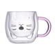 thumbnail image 1 of Vaso de de 280 ml Vaso a prueba de explosiones Soplado Anti-escaldado Tazas de de oreja de gato de doble pared para té Cóctel , Línea negro, 1 of 5