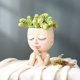 thumbnail image 4 of Maceta para suculentas ZJ Whoest con cara linda, maceta de resina de 16 cm, 4 of 8