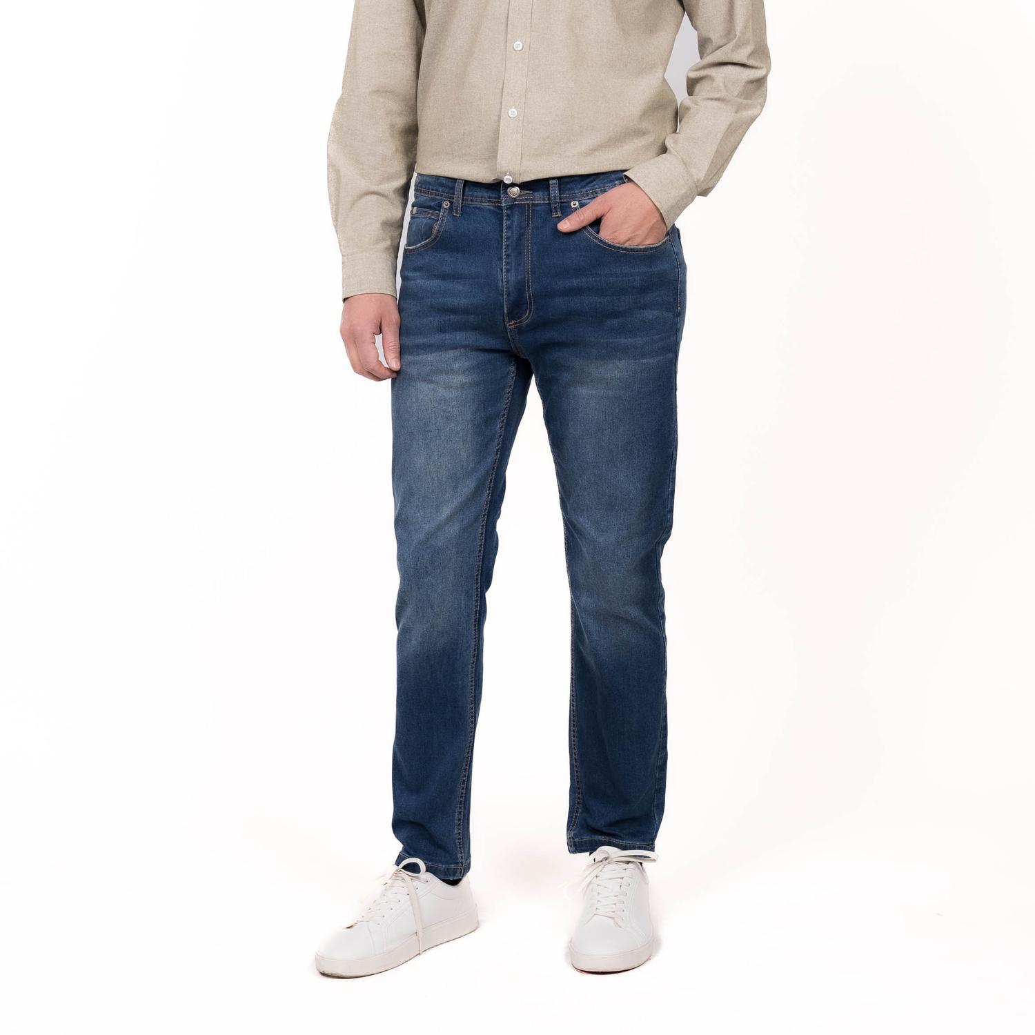 Truval - Jeans Tendencia Slim Fit Celeste 52