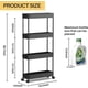 thumbnail image 2 of Carrito de almacenamiento SPACEKEEPER Slim Rolling de 4 niveles de plástico negro, 2 of 9