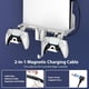 thumbnail image 2 of Kit de montaje de pared 6 en 1 para PS5 Silm Compatible con la consola PlayStation 5 Silm (disco y edición digital) Con cable de carga magnético Soporte de mando desmontable-Blanco, 2 of 7