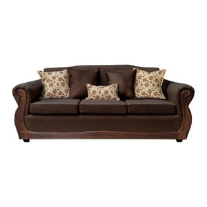 América Decora - Sofá Con Resorte Estructural Grand Santi Chenille 4 Personas Café X