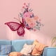 thumbnail image 2 of 1pc Cartoon Flower & Butterfly Wall Sticker, Wall Decals For Living Room, Bedroom, Self-adhesive Home Wall Decor Stickers, 2 of 4