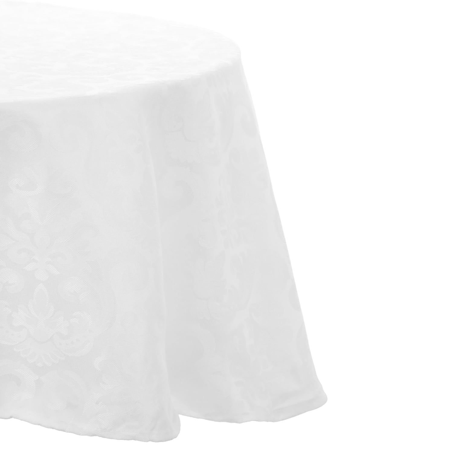 Sueño Blanco - Mantel Redondo Flor De Lis Blanco