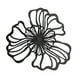 thumbnail image 2 of Decoración De Pared De Flores De Metal, Decoración Floral Para Colgar En La Pared, Para Hotel, Baño, Cocina, Negro, Grande, 2 of 5
