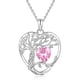 thumbnail image 1 of Collar con colgante de corazón de plata de ley, 1 of 5