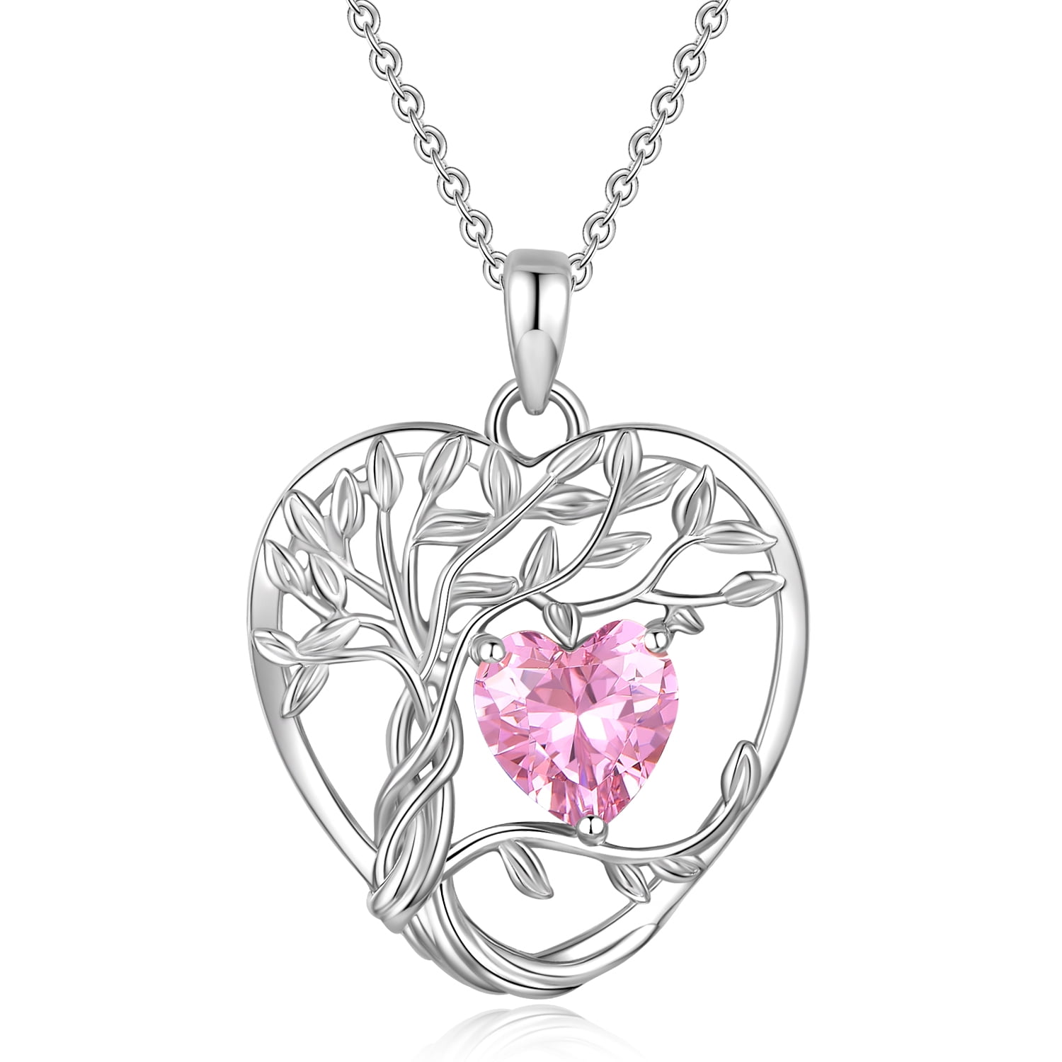 Heshpaws - Collar Con Colgante De Corazón De Plata De Ley