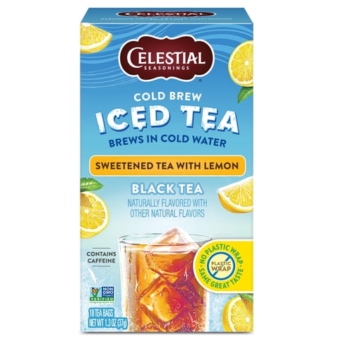 Cerveza Fría Tea Celestial Seasonings, Endulzada Con Limón,