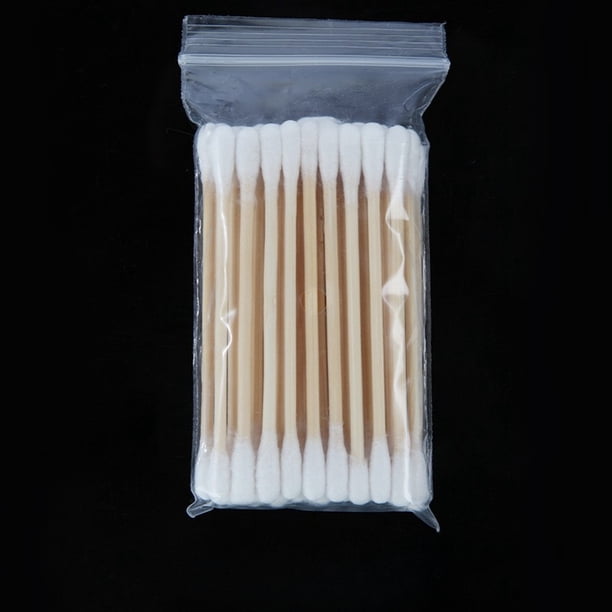 30/100Pcs Double Head Wood Cotton Swab Women Makeup Lipstick Cotton Buds Tip Sticks Nose Ear Cleaning Health Care Tools
