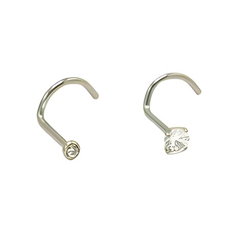 Elbauldejuma - Pack 2 Piercing Nostril S Zirconia Titanio Astm F136 20G
