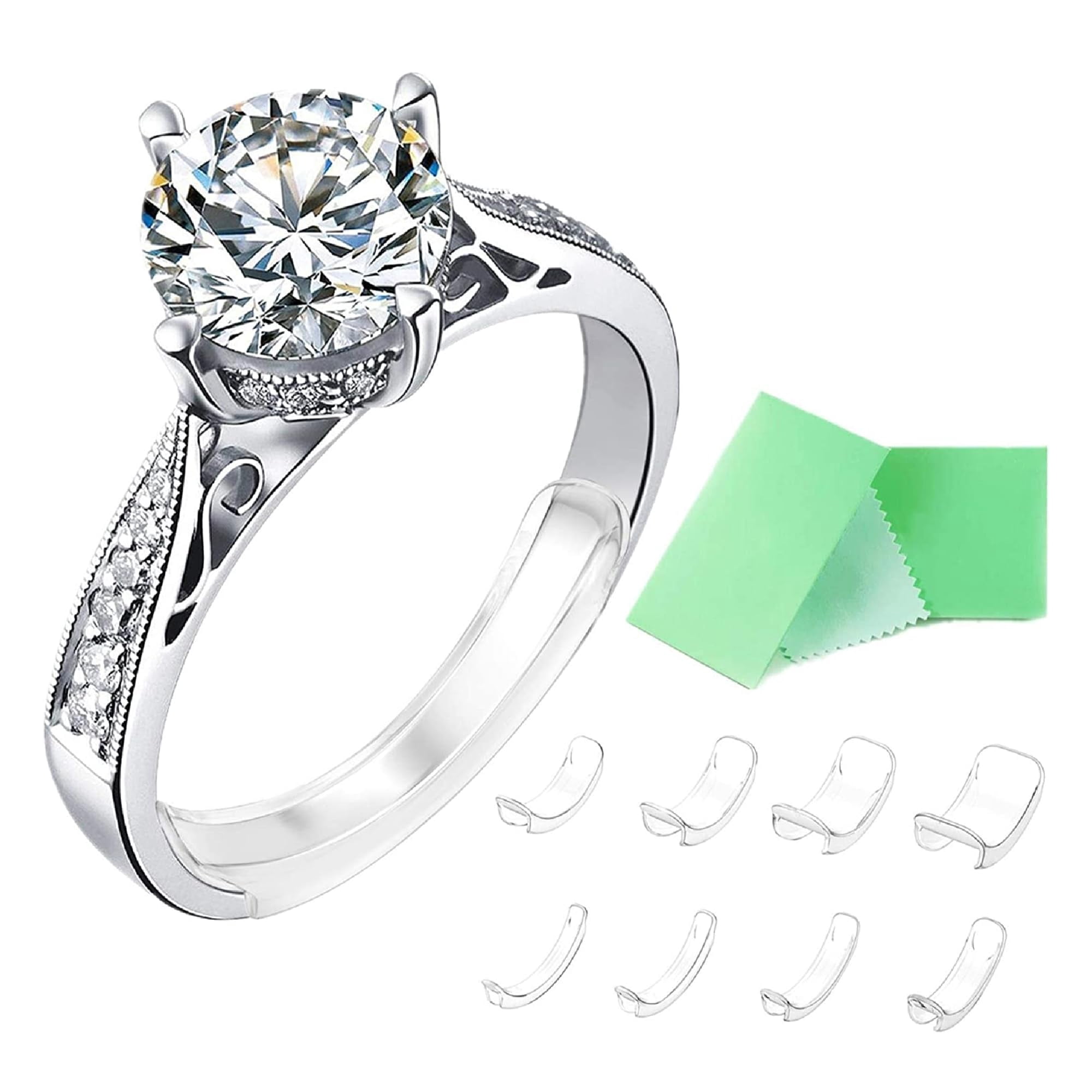 Ajustador De Tamaño De Anillos Feramox Invisible Para Anillos Sueltos Tpu