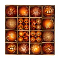 Magideal - Juego De 44 Uds De Adornos De Bolas De Navidad, Decoraciones Colgantes Para Árbol De Navidad, Gotas Colgantes Ligeras Para Decoración De Navidad, Sumi Bronce