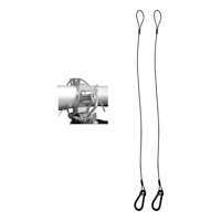 Genérica - 2 Cables Acero Recubierto 52Kg Multifunción 1 Metro X 4Mm