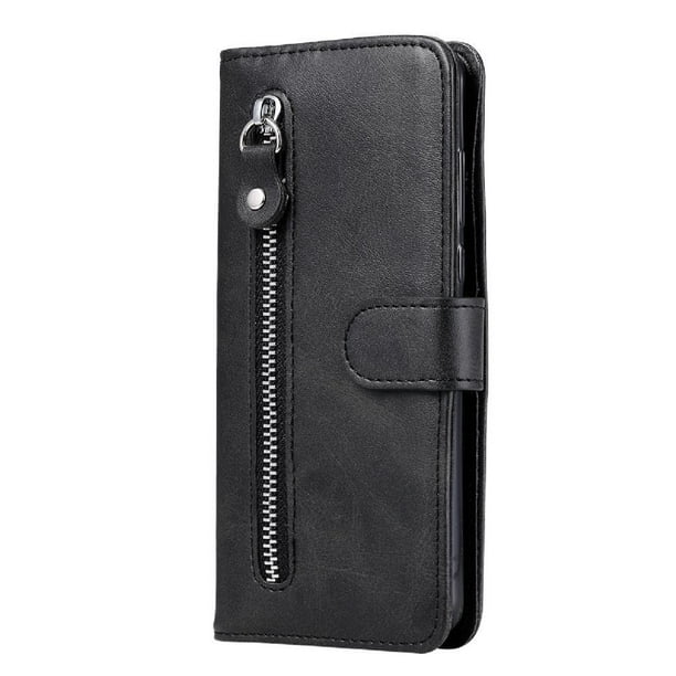 Funda con Cremallera para Google Pixel 6 5G, Carcasa Cartera de Cuero PU con Soporte y Tarjetero