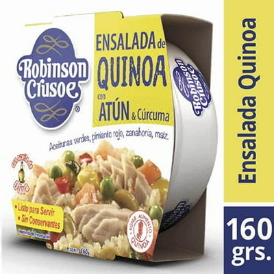 Atún Ensalada De Quínoa Y Cúrcuma Lata Drenado 160 G - Neto 160 G Robinson Crusoe