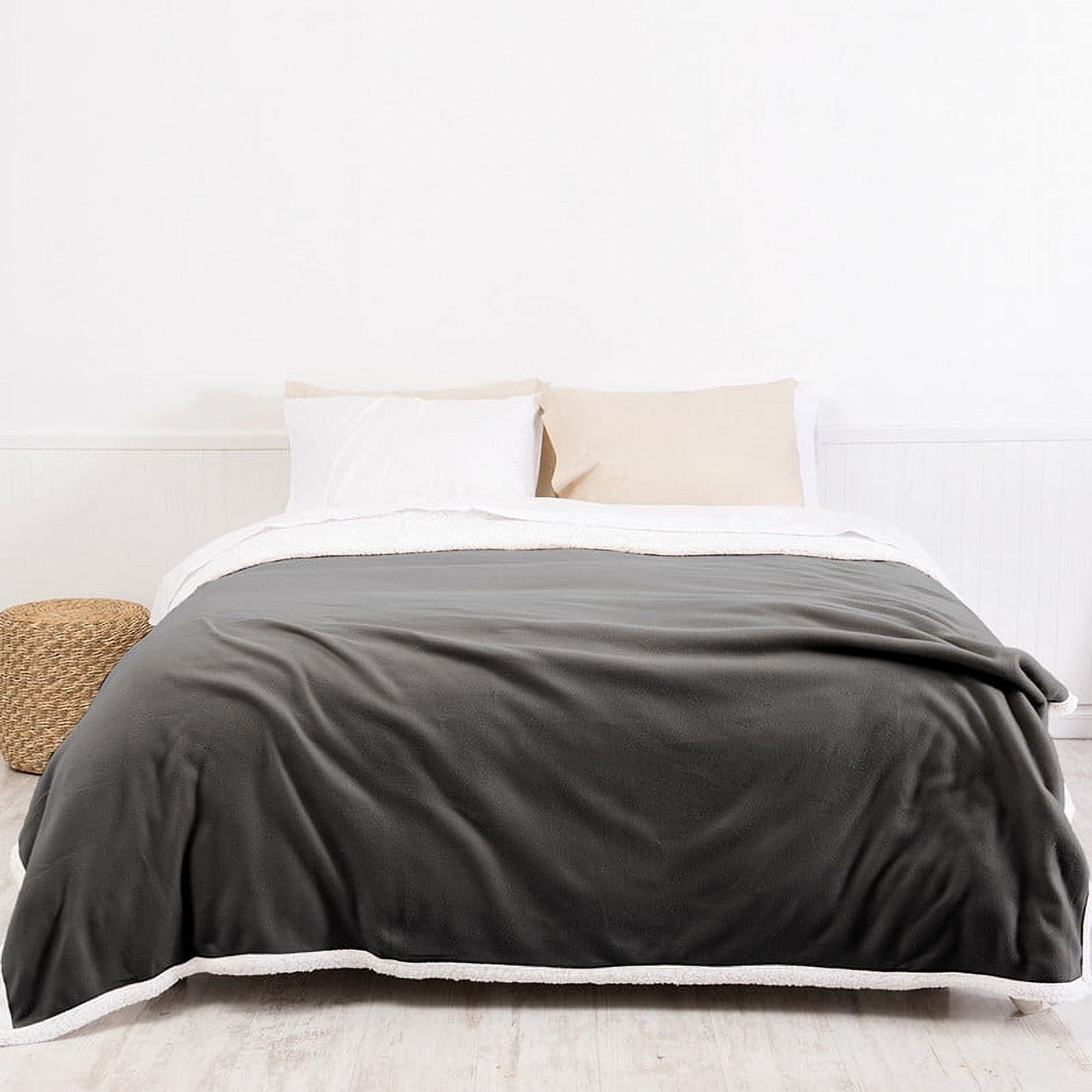 Mashini - Frazada Polar-sherpa Lisa 2 P Gris